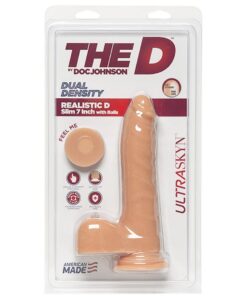 The D 7" Realistic D Slim w/Balls - Vanilla