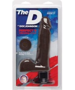 The D 8" Vibrating Perfect D - Chocolate