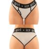 Vibes Buddy Pack Icy Girl Metallic Boy Brief & Lace Thong Black L/XL