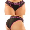Vibes Buddy Pack Thicc Athletic Mesh Boy Brief & Lace Thong Black/Pnk QN
