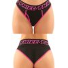 Vibes Buddy Pack Thicc Athletic Mesh Boy Brief & Lace Thong Black/Pnk S/M