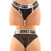 Vibes Buddy Fuck Off Lace Boy Brief & Lace Thong Black S/M