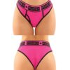 Vibes Buddy Pack Pussy Power Micro Brief & Lace Thong Pnk/Blk L/XL