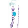 Glas Purple Rain Ribbed Glass Dildo