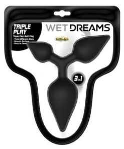 Wet Dreams Triple Play Anal Plug - Black
