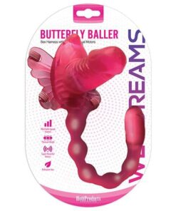Wet Dreams Buttefly Baller Sex Harness w/Dildo - Pink