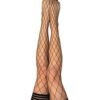 Kix'ies Michelle Large Fishnet Thigh High Black A