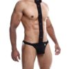 Male Basics Tuxedo Lace Jockstrap Black L/XL