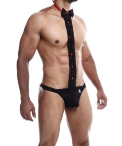 Male Basics Tuxedo Lace Jockstrap Black L/XL