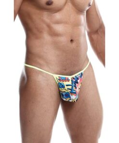 Male Basics Sinful Hipster Wow T Thong G-String Print LG