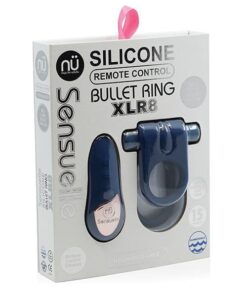 Sensuelle Silicone Remote Control XLR8 Turbo Boost Bullet Ring - Navy
