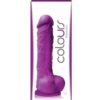 Colours Pleasures 5" Dong w/Suction Cup - Purple