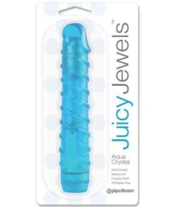 Juicy Jewels Aqua Crystal Vibrator - Blue