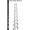 Icicles No. 2 Hand Blown Glass Massager - Clear Rippled