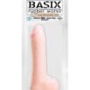 Basix Rubber Works 8" Dong w/Suction Cup - Flesh