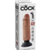 King Cock 6" Vibrating Cock - Tan