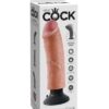 King Cock 8" Vibrating Cock - Flesh