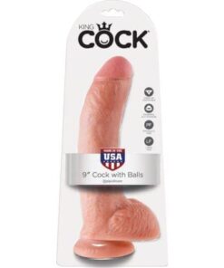 King Cock 9" Cock w/Balls - Flesh