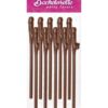 Bachelorette Party Favors Pecker Straws - Brown Pack of 10