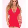 Pink Lipstick Rule Breaker Open Side Dress Red 1X