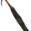 Rouge Leather Flogger w/Wooden Handle - Black