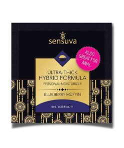Sensuva Ultra Thick Hybrid Personal Moisturizer Single Use Packet - 6 ml Blueberry Muffin