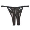 Scalloped Embroidery Crotchless Panty Black O/S