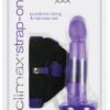 Climax Strap On Purple Ice Dong & Harness Set