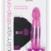 Climax Strap On Pink Ice Dong & Harness Set