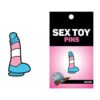 Wood Rocket Sex Toy Trans Pride Dildo Large Pin - Multi Color