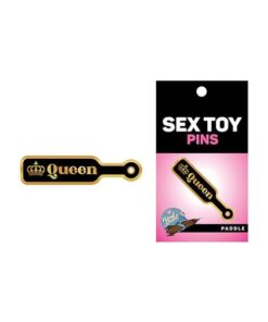 Wood Rocket Sex Toy Queen Paddle Large Pin - Black/Gold