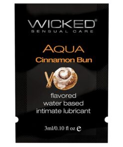 Wicked Sensual Care Aqua Waterbased Lubricant - .1 oz Cinnamon Bun
