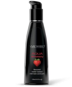 Wicked Sensual Care Aqua Water Based Lubricant - 4 oz Strawberry