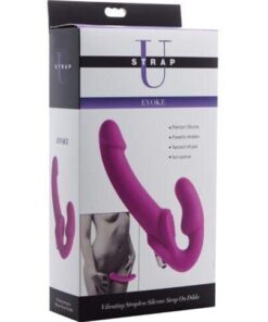 Strap U Vibrating Strapless Silicone Strap on Dildo