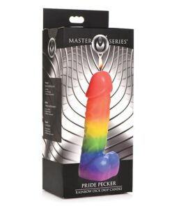 Master Series Pride Pecker Dick Drip Candle - Rainbow