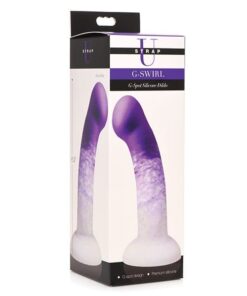 Strap U G Swirl G Spot Silicone Dildo - Purple